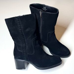 Vince Camuto Women’s Mid-Shaft Suede Boots Black Size- 7.5 W